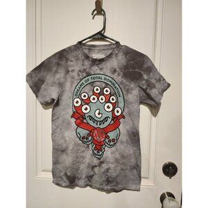 Dungeons And Dragons Unisex Small T Shirt Gray Tiedye Short Sleeve D&D Beholder